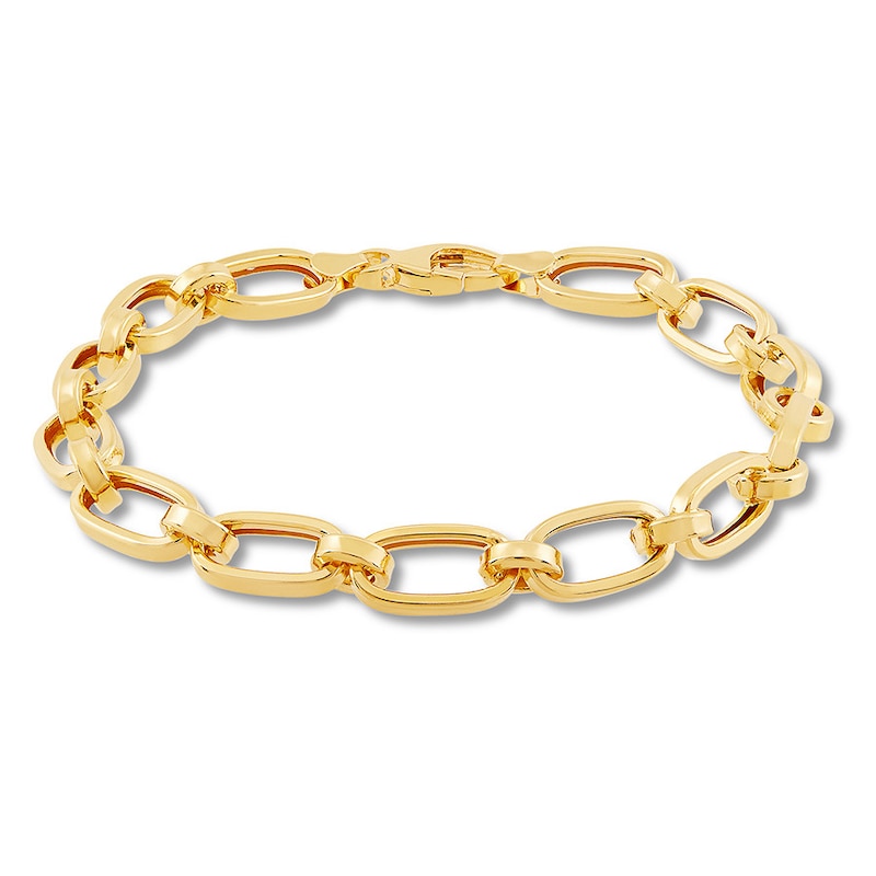 Oval Link Bracelet 14K Yellow Gold 7.5"