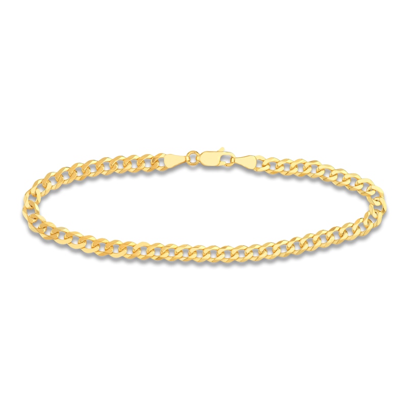 Solid Curb Chain Bracelet 14K Yellow Gold 8.5" 4.95mm