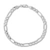 Thumbnail Image 1 of Solid Figaro Link Bracelet 14K White Gold 8.5&quot;