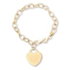 Thumbnail Image 1 of Dangle Heart Bracelet 10K Yellow Gold 7.5 Length