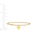 Thumbnail Image 3 of Heart Bracelet 14K Yellow Gold 7.5"
