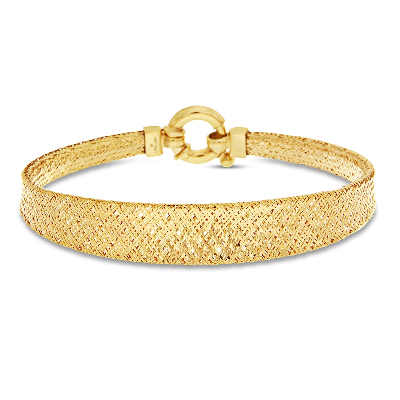 Woven Graduated Bracelet 10K Yellow Gold 7.5"