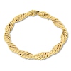 Thumbnail Image 1 of High-Polish Twisted Link Bracelet 10K Yellow Gold 7.75&quot;