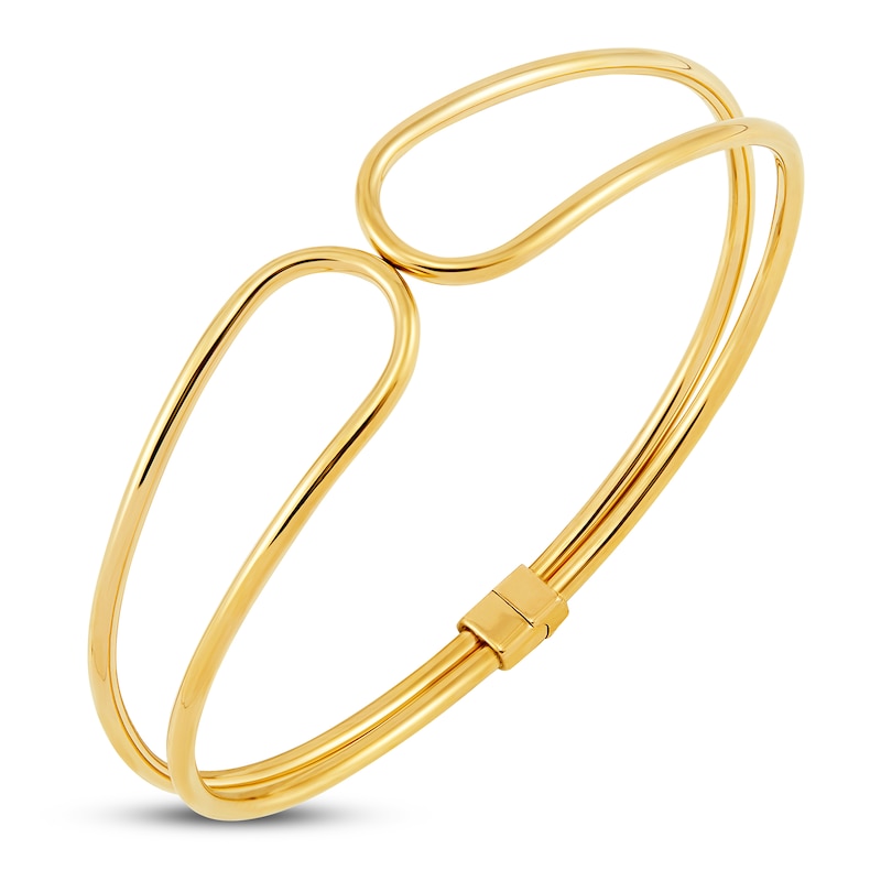 Paper Clip Bangle Bracelet 10K Yellow Gold | Jared