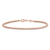 Thumbnail Image 1 of Diamond Cut Beaded Bracelet 14K Rose Gold 7&quot;