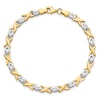 Thumbnail Image 1 of XOXO Bracelet 14K Two-Tone Gold 7.25&quot;