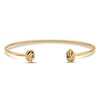 Thumbnail Image 1 of Textured Love Knot Flexible Cuff Bangle Bracelet 14K Yellow Gold