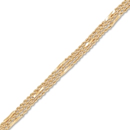 Triple Rope Bracelet 10K Yellow Gold 7.5&quot;