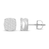 Thumbnail Image 2 of Men's Diamond Stud Earrings 1/3 ct tw Round 10K White Gold