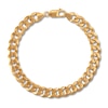 Thumbnail Image 1 of Solid Curb Bracelet 14K Yellow Gold 8.5&quot; 8.7MM