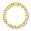 Thumbnail Image 1 of Men's Diamond Curb Bracelet 7/8 ct tw Round 10K Yellow Gold