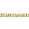 Thumbnail Image 2 of Men's Diamond Curb Bracelet 7/8 ct tw Round 10K Yellow Gold