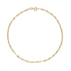 Thumbnail Image 1 of Oval Mirror Link Anklet 14K Yellow Gold 10"
