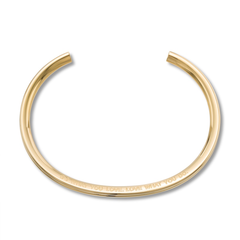 Stella Valle Heart Bangle Bracelet 18K Gold-Plated Brass