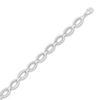 Thumbnail Image 1 of Diamond-Cut Link Bracelet 14K White Gold 7.25&quot;