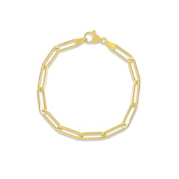 Paper Clip Chain Bracelet 14K Yellow Gold 8&quot;