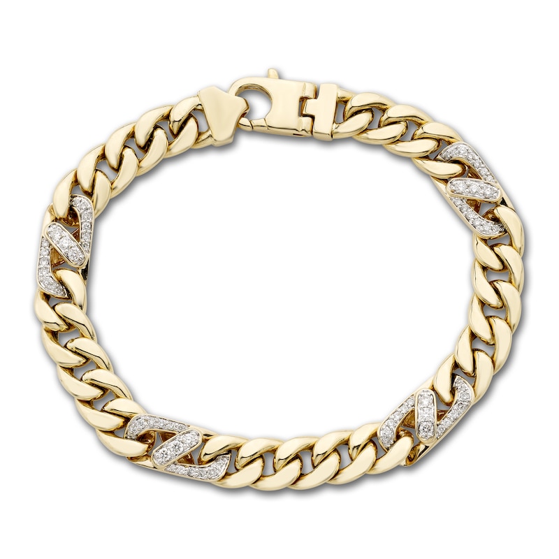 Men's Diamond Bracelet 1 ct tw 10K Two-Tone Gold | Jared