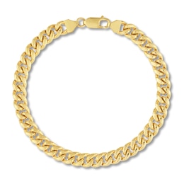 Cuban Link Chain Bracelet 14K Yellow Gold 8.5&quot;