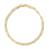 Thumbnail Image 1 of Solid Paperclip Chain Bracelet 14K Yellow Gold 8&quot;