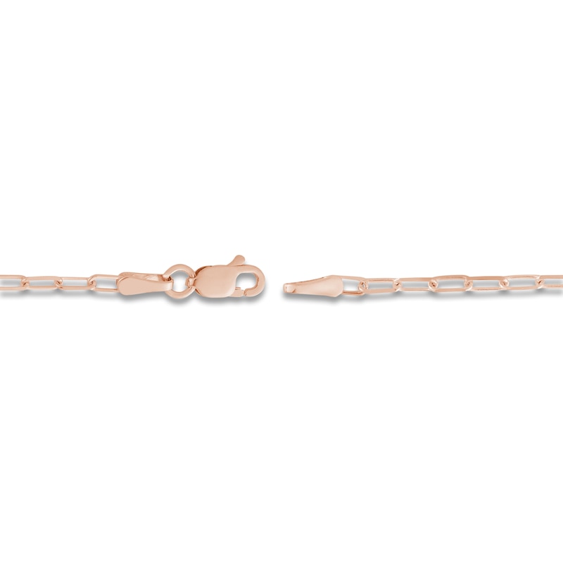 14K Gold Extra Large Paper Clip Chain Bracelet 14K Rose Gold / 7.5