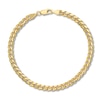 Thumbnail Image 1 of Solid Cuban Link Chain Bracelet 14K Yellow Gold 7.25&quot;