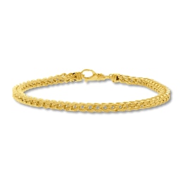 Square Franco Chain Bracelet 14K Yellow Gold 8.75&quot;