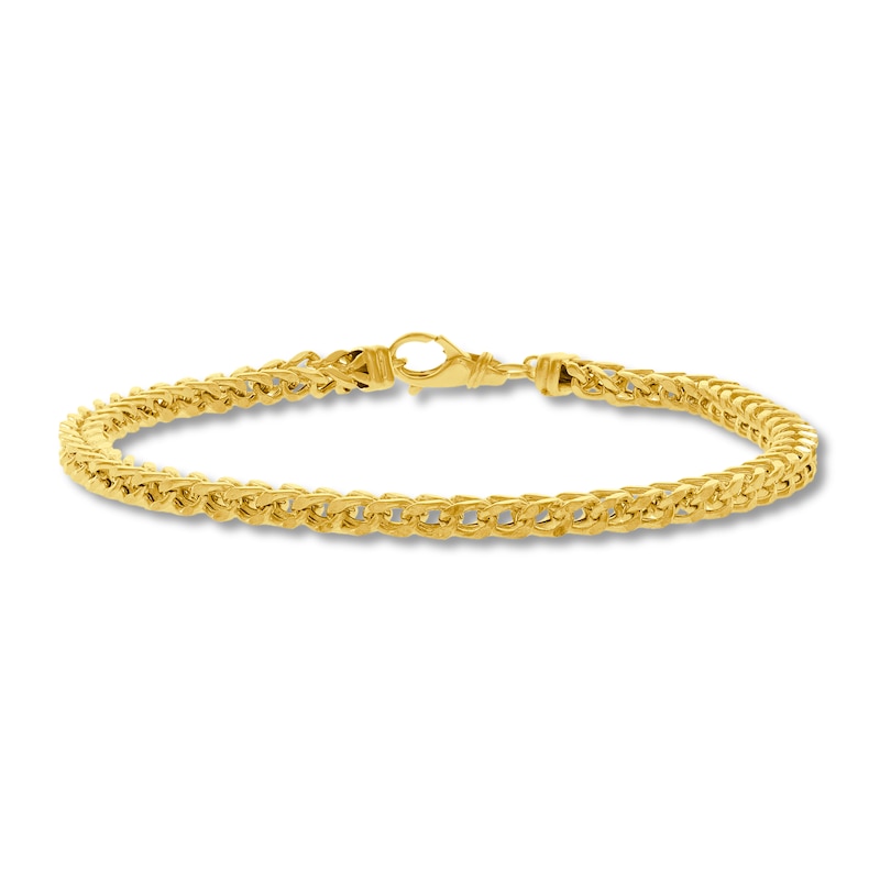 Square Franco Chain Bracelet 14K Yellow Gold 8.75"