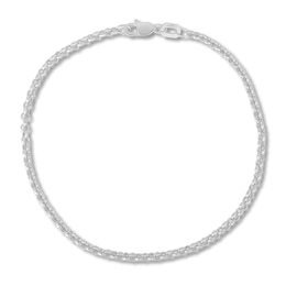 Rolo Chain Bracelet 14K White Gold 7&quot;