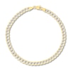 Thumbnail Image 1 of Solid Pave Curb Chain Bracelet 14K Yellow Gold 8.5&quot;