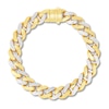 Thumbnail Image 1 of Solid Pave Curb Chain Bracelet 14K Yellow Gold 8.5&quot;