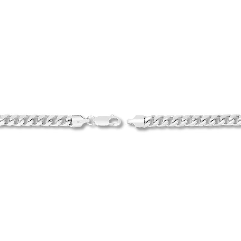 Main Image 2 of Semi-Solid Miami Cuban Link Bracelet 14K White Gold 8.5&quot;