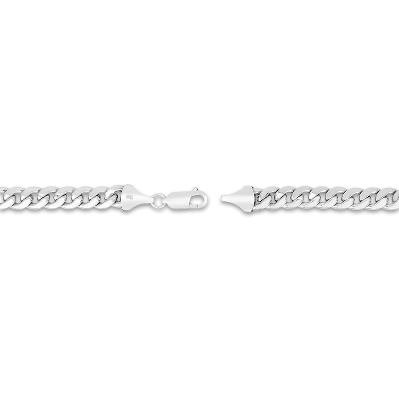 Cuban Link Bracelet 14K White Gold 8.5"