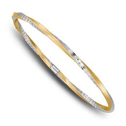 Polished Cuff Bangle Bracelet 14K Yellow Gold 7.25&quot;