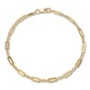 Thumbnail Image 1 of Fancy Rectangle Link Bracelet 14K Yellow Gold 7.5&quot;