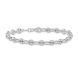 Link Bracelet 14K White Gold 7.5&quot;