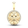 Thumbnail Image 1 of Men's 10K Yellow Gold Lion Charm 1/8 ct tw Round Diamonds