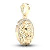 Thumbnail Image 3 of Men's 10K Yellow Gold Lion Charm 1/8 ct tw Round Diamonds