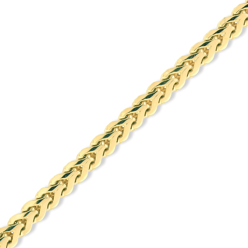 Main Image 2 of Solid Flat Bombe Franco Chain Bracelet 14K Yellow Gold 8.5&quot; 4.0mm