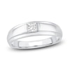 Thumbnail Image 1 of Men's Diamond Wedding Band 1/3 ct tw Princess-cut 14K White Gold