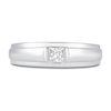 Thumbnail Image 3 of Men's Diamond Wedding Band 1/3 ct tw Princess-cut 14K White Gold