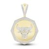 Thumbnail Image 1 of Men's Diamond Bull Charm 1 ct tw Round 10K Yellow Gold