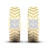 Thumbnail Image 0 of Men's Diamond Hoop Earrings 3/8 ct tw Princess 10K Yellow Gold