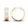 Thumbnail Image 1 of Men's Diamond Hoop Earrings 3/8 ct tw Princess 10K Yellow Gold