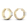 Thumbnail Image 2 of Men's Diamond Hoop Earrings 3/8 ct tw Princess 10K Yellow Gold
