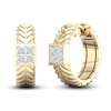 Thumbnail Image 3 of Men's Diamond Hoop Earrings 3/8 ct tw Princess 10K Yellow Gold