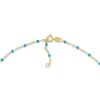 Thumbnail Image 3 of Solid Station Necklace Turquoise Enamel 14K Yellow Gold 18&quot;