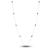 Thumbnail Image 1 of Natural Garnet Station Necklace Sterling Silver 18&quot;