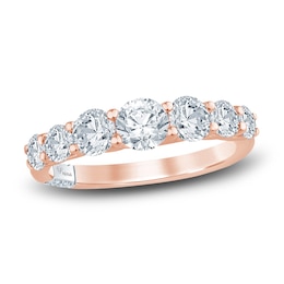 Pnina Tornai Lab-Created Diamond Anniversary Band 1-1/2 ct tw Round 14K Rose Gold