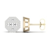 Thumbnail Image 1 of Men's Diamond Earrings 1/2 ct tw Round/Baguette 10K Yellow Gold