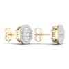 Thumbnail Image 2 of Men's Diamond Earrings 1/2 ct tw Round/Baguette 10K Yellow Gold